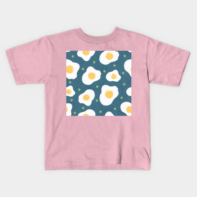 Fried eggs Kids T-Shirt by Karla-Kiky